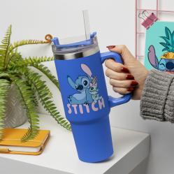 Stitch Blue 900ml Multiway Travel Cup and Straw - Fan Shop and Merchandise