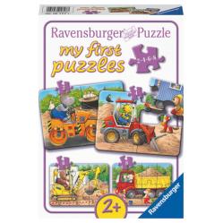 Ravensburger - Construction Site Animals - 2-4-6-8p 10105717 - Toys