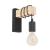 EGLO TOWNSHEND wall lamp in black and FSC-approved wood - Electronics