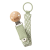 BIBS - Pacifier Clip Braided - Sage/Ivory - Onesize - Baby and Children