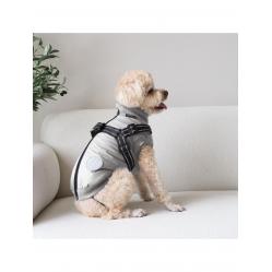 Nordic paws - Dogcoat Thor with harness - Lightgrey - Small - Pet Supplies