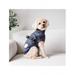 Nordic paws - Dogcoat Thor with harness 35cm - Anthracite - S - Pet Supplies