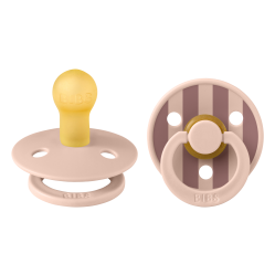 BIBS - Pacifier Studio Colour 2 PACK Block Latex - Blush Mix - Size 1 - Baby and Children