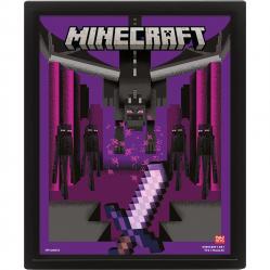 MINECRAFT ENDER DRAGON DUEL LENTICULAR POSTER - Fan Shop and Merchandise