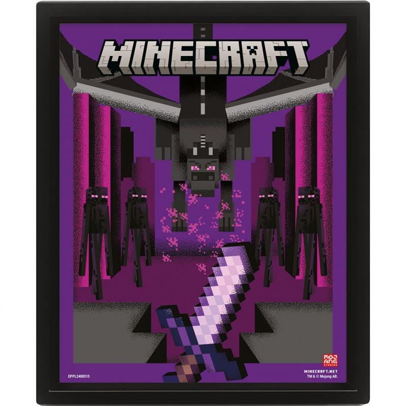 MINECRAFT ENDER DRAGON DUEL LENTICULAR POSTER - Fan Shop and Merchandise MINECRAFT ENDER DRAGON DUEL LENTICULAR POSTER - Fan Shop and Merchandise