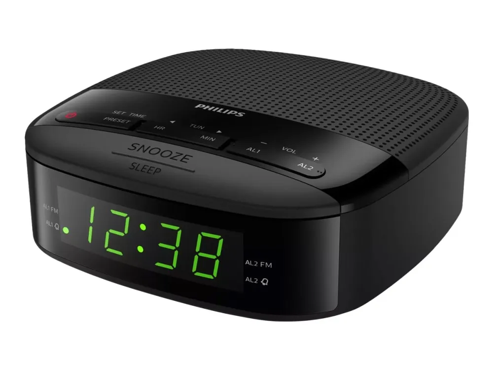 Philips Audio - Radio Alarm Clock FM Digital TAR3205-12 Black - Electronics