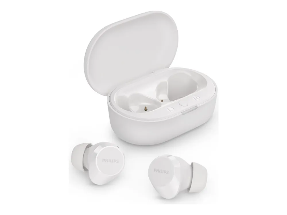 Philips Audio - TAT1209WT-00 True Wireless Headphones - White - Electronics
