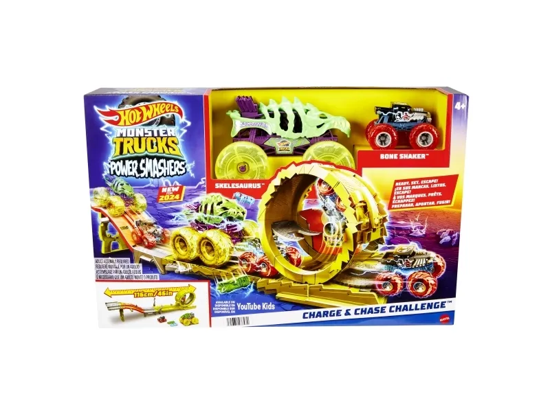 HOT WHEELS - Monster Trucks CHARGE & CHASE CHALLENGE (HXT05) - Toys