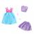 Barbie - Fashion 2-Pack - Mermaid Dress, Purple Top + Skirt, Pink Seahorse Necklace, And A Blue Bracelet (HRH44) - Toys