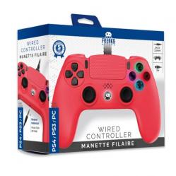Wired Controller for PS4 with 3M Cable - Red - PlayStation 5
