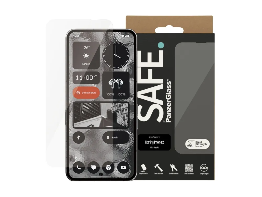 SAFE by PanzerGlass - Screen Protector - Nothing Phone 2 - Ultra-Wide Fit - Electronics