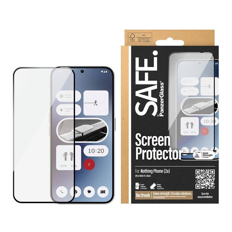 SAFE by PanzerGlass- Screen Protector - Nothing Phone 2a 2a Plus - Ultra-Wide Fit - Electronics SAFE by PanzerGlass- Screen Protector - Nothing Phone 2a 2a Plus - Ultra-Wide Fit - Electronics