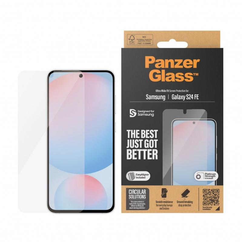 PanzerGlass - Screen Protector - Samsung Galaxy S24 FE - Ultra-Wide Fit - Electronics PanzerGlass - Screen Protector - Samsung Galaxy S24 FE - Ultra-Wide Fit - Electronics