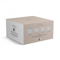 Olsen Home - Double-walled Glasses with Ridges - 4 Pack - Home and Kitchen