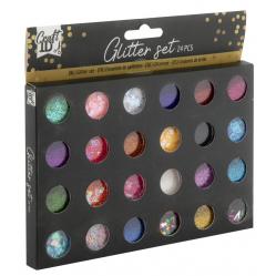 Craft ID - Glitter set, 24 pcs x 2 grams (CR1204/GE) - Toys