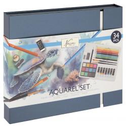 Nassau - Aquarel Art Set, 34 pcs. (AR0986/GE) - Toys
