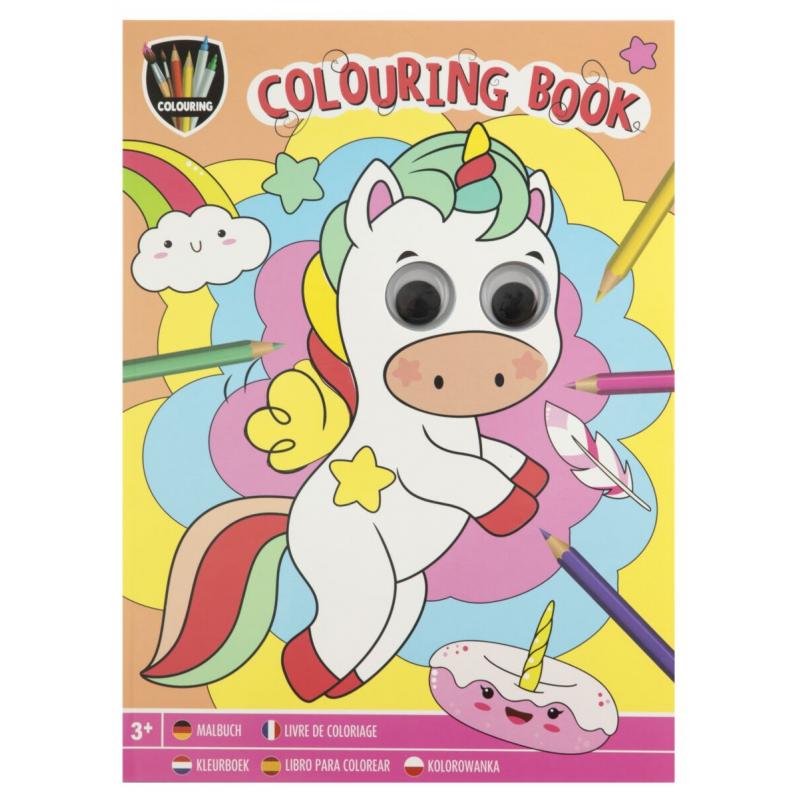Moxy - Colouring Book Wobbly Eyes - Unicorn - Toys