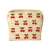 Rice - Raffia Square Basket with Small Cherries Embroidery - Red - 30 cm x 30 cm x 25 cm - Baby and Children