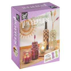 Craft ID - Macrame set bottle decoration with flowers (CR1727/GE) - Toys
