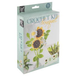 Craft ID - Crochet kit Flower Bouquet - Yellow - 6 pcs (CR1737/GE) - Toys