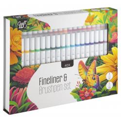 Craft ID - Fineliner & Brushpen set 40 pcs (CR5028/GE) - Toys