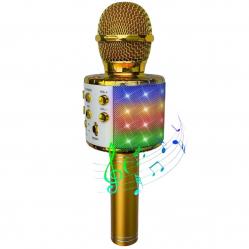 Party Fun Lights - Karaoke Microphone with Speaker - Gold (605602) - Toys