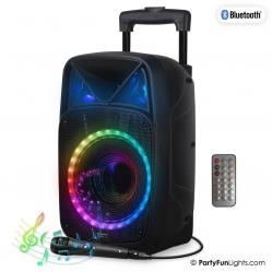 Party Fun Lights - Karaoke Party Speaker with Handle & Wheels - (605603) - Toys