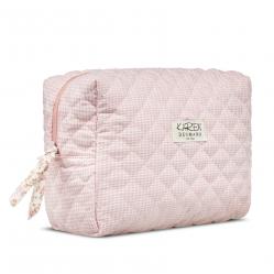 Karen - Large toiletry bag - Pink-checkered quilt - Beauty