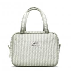 Karen - Large toilet bag with handle - Green/White - Large - Beauty