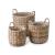 Scandinavian Collection - Rattan Planter Baskets - Natural - Set of 3 - Garden, Patio and Outdoor