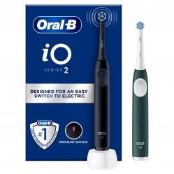 Oral B - iO 2 DUO Electric Toothbrushes - Night Black & Forest Green - Health and Personal Care