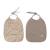 Filibabba - Bib with ties 2-pack - Little Wonders + Warm Grey - 6-36 m - Baby and Children