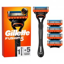 Gillette - Fusion5 shaving razor for men - Orange/Black - Health and Personal Care