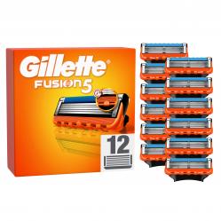 Gillette - Fusion5 Men's razor blades - Orange/Black - 12 pcs - Health and Personal Care