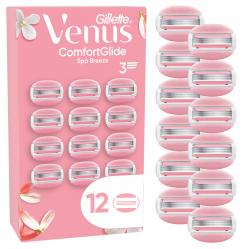 Venus - Gillette Venus ComfortGlide Spa Breeze Razor Blades - Pink/White - 12 pcs - Health and Personal Care