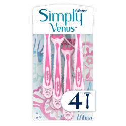 Venus - Simply Venus 3 Disposable Scrapers - Pink/White - Health and Personal Care