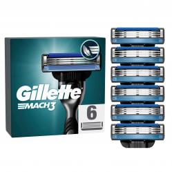 Gillette - Mach3 Men's Razor Blades - Blue/Black - 6 pcs - Health and Personal Care