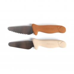 Filibabba - Beginner's cutting knives 2-pack - Pumpkin + Offwhite (FI-03807) - Baby and Children