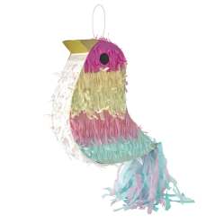 Rice - Pinata in Bird Shape - Pink, Yellow, Blue - Large - Toys