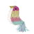 Rice - Pinata in Bird Shape - Pink, Yellow, Blue - Large - Toys