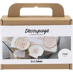 Creative - Mini Craft Kit Decoupage, Mussel shells, soft rose, 1 pack - () - Toys