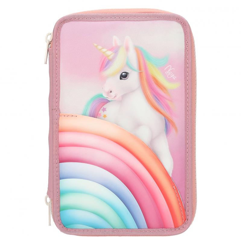 Ylvi - Triple Pencil Case - Color Cloud - Candy Colors - Office and School Supplies