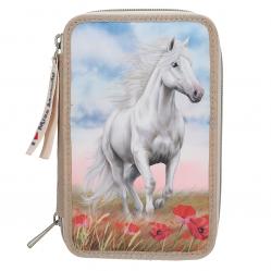 Miss Melody - Triple Pencil Case - Poppy Sand - Beige - Office and School Supplies