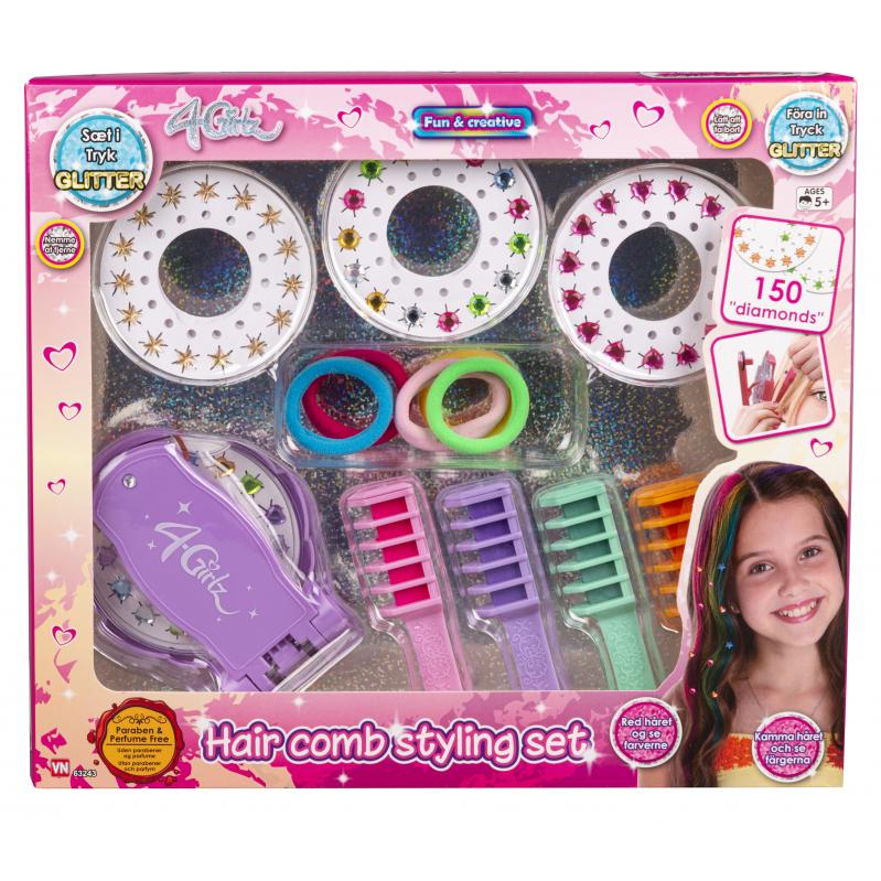 4-Girlz-  Hair decoration set w/ combs (63243) - Toys