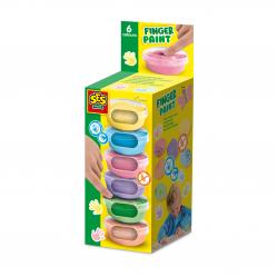 SES Creative - Fingerpaint Pastel 6x45ml - (S00397) - Toys