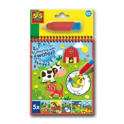 SES Creative - Colouring with Water - Farm Colouring Book - (S00132) - Toys