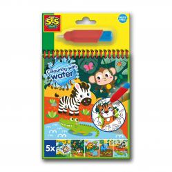 SES Creative - Colouring with Water - Safari Colouring Book - (S00131) - Toys