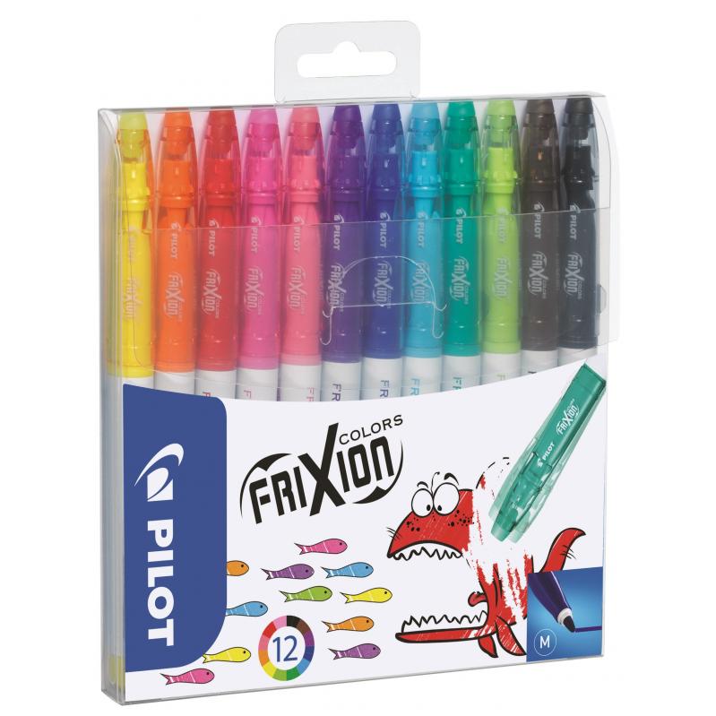 Pilot - FriXion Colors 0.7mm – Assorted Colors (12-Pack) - Office and School Supplies