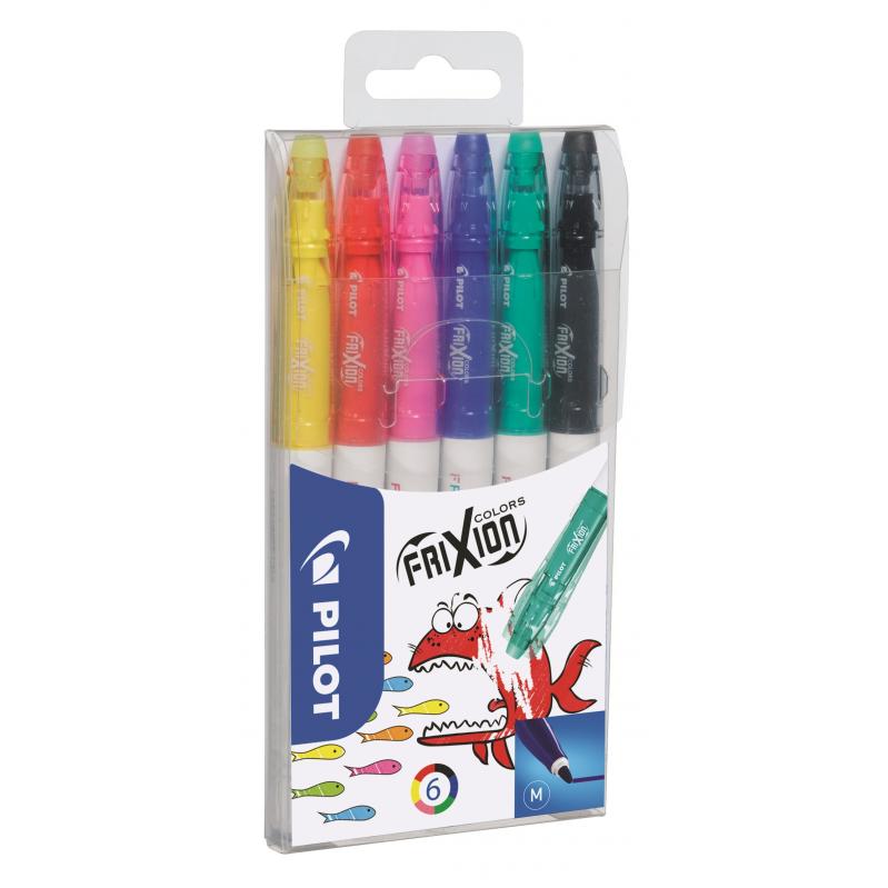 Pilot - FriXion Colors 0.7mm – Assorted Colors (6-Pack) - Office and School Supplies