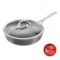 Ballarini - Salina Ceramic Saute Pan with Lid - 28 cm - Home and Kitchen